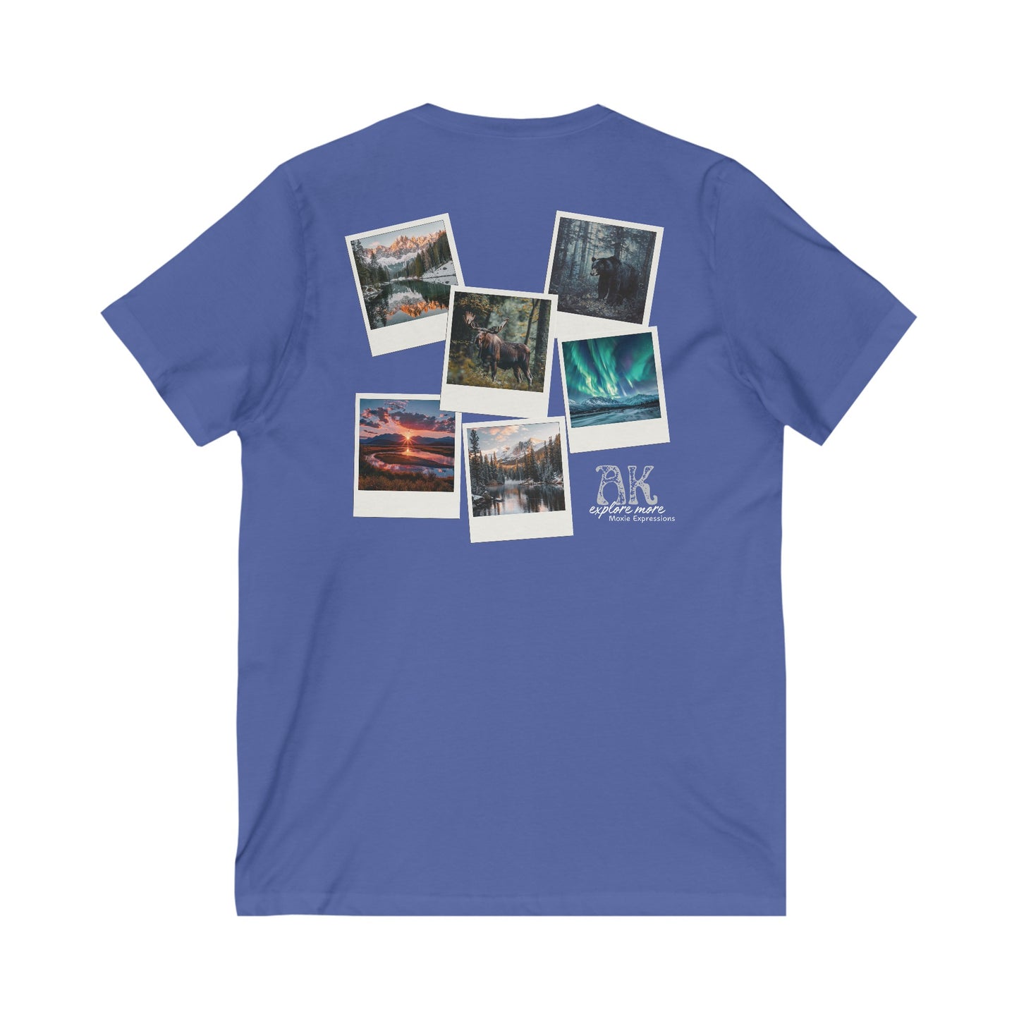 Alaska Explore More Unisex Jersey Short Sleeve V-Neck Tee