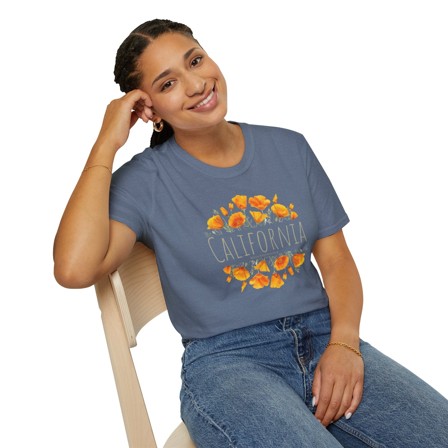 Golden Bloom Unisex Softstyle Crewneck T-Shirt