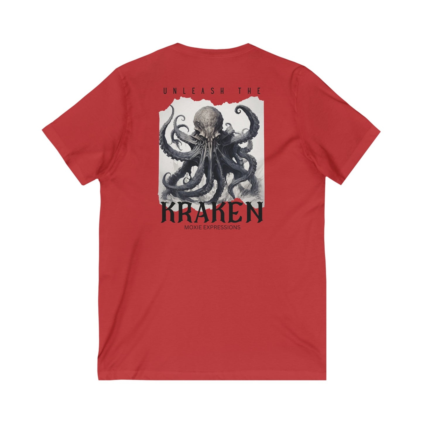 Unleash the Kraken Unisex Jersey Short Sleeve V-Neck Tee