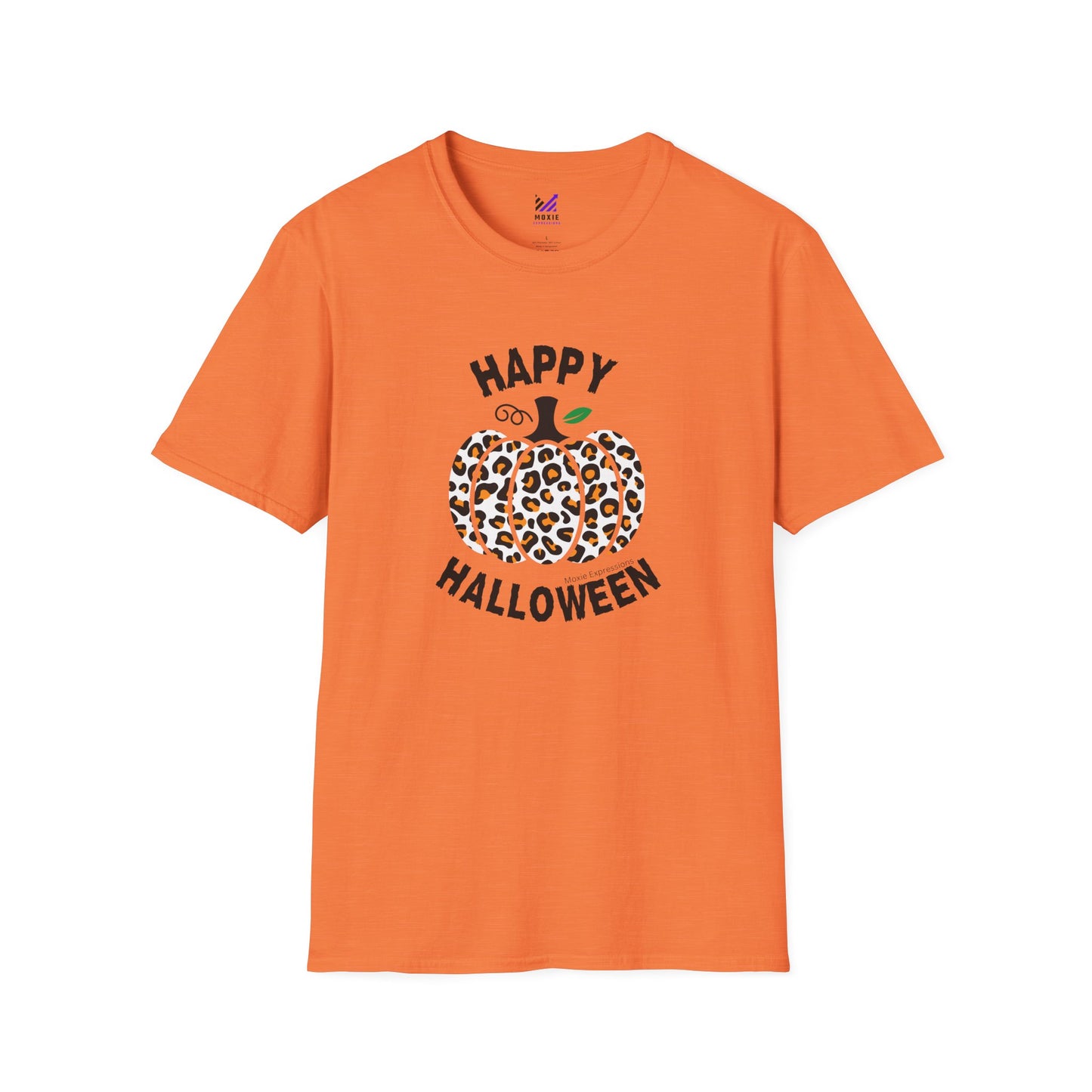 Cheetah Chic Pumpkin Patch Unisex Softstyle Crewneck T-Shirt