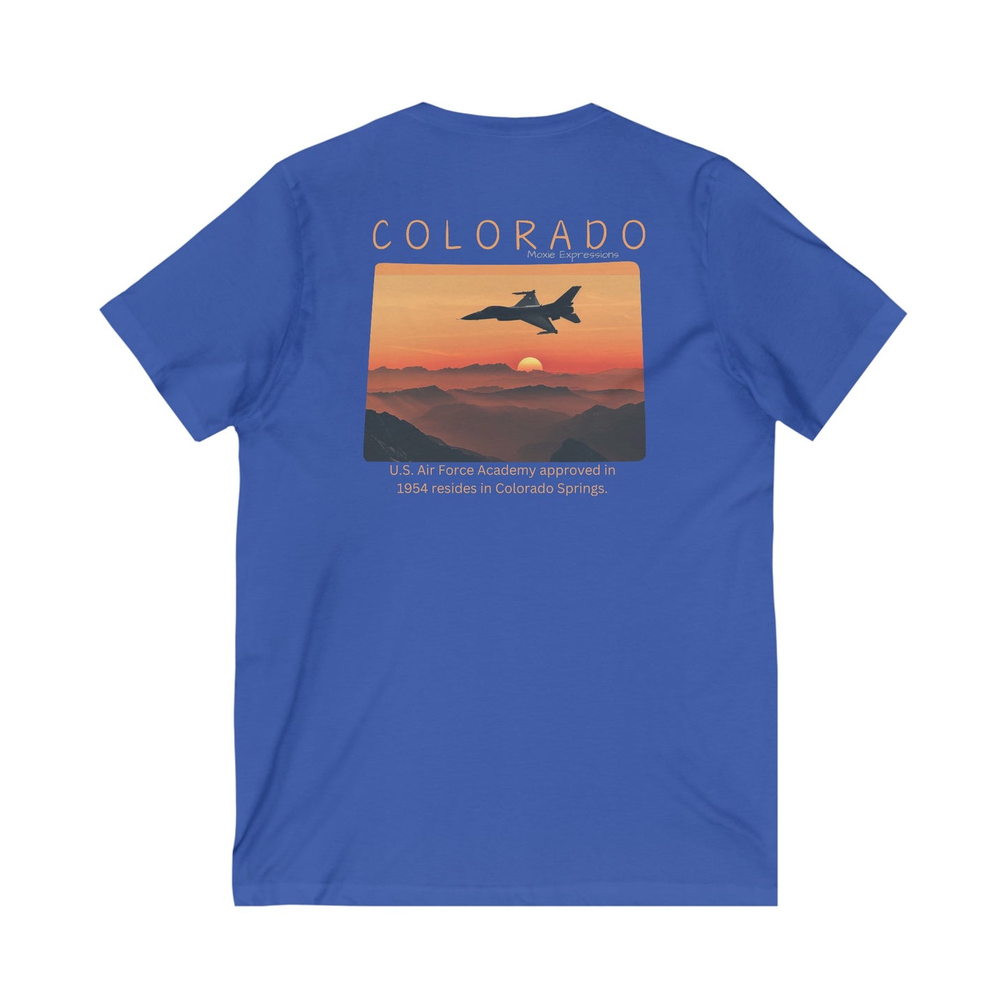 Colorado Cadet Wings Unisex Jersey Short Sleeve V-Neck Tee