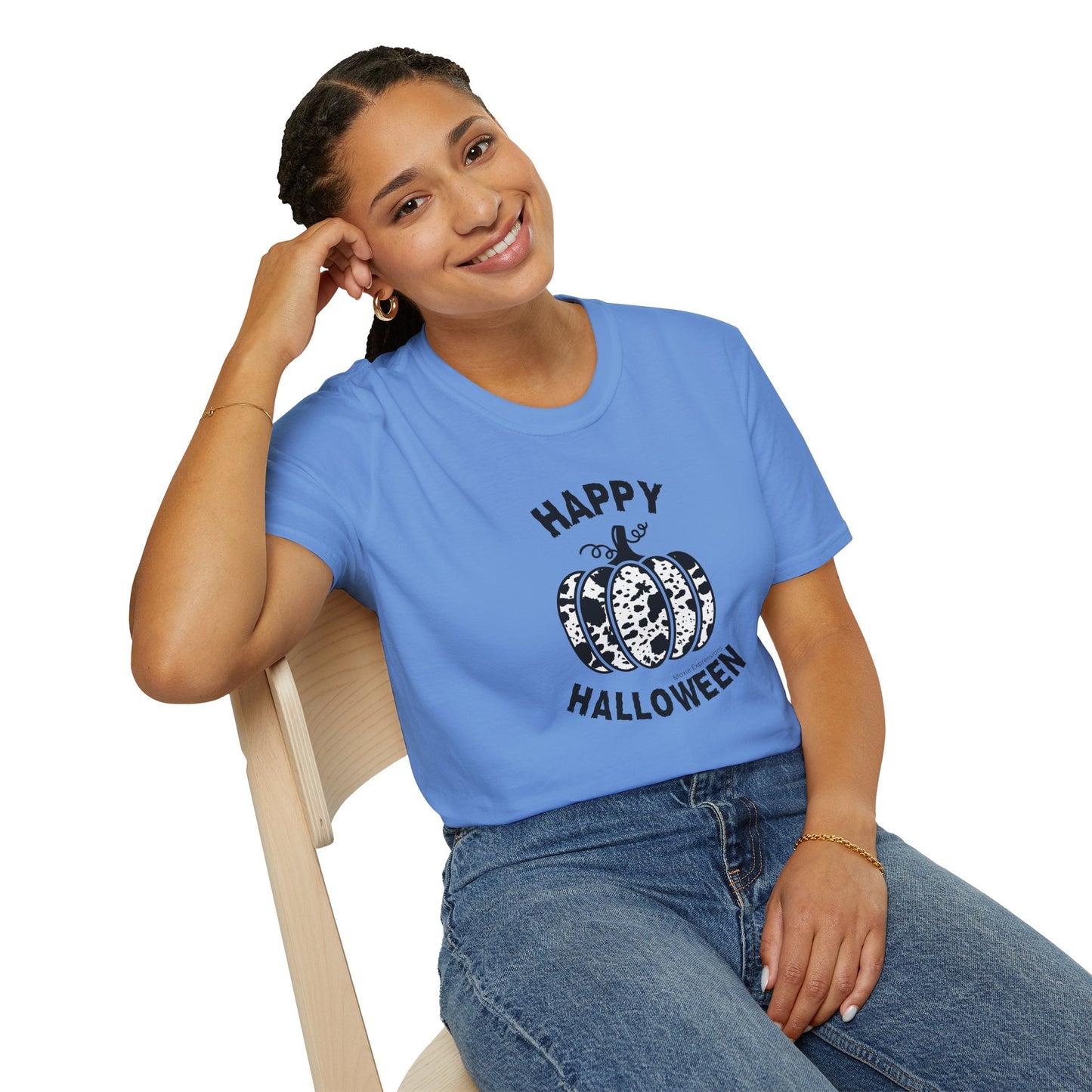 Cow Pumpkin Patch Unisex Softstyle Crewneck T-Shirt