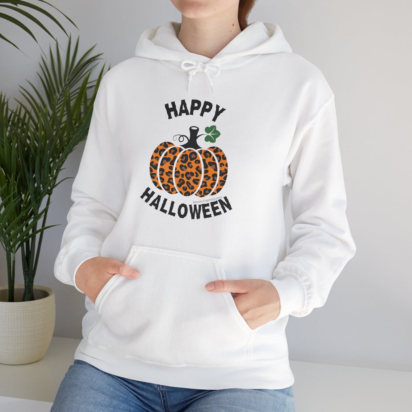 Cheetah Chic Pumpkin Patch Unisex Hooded Sweatshirt