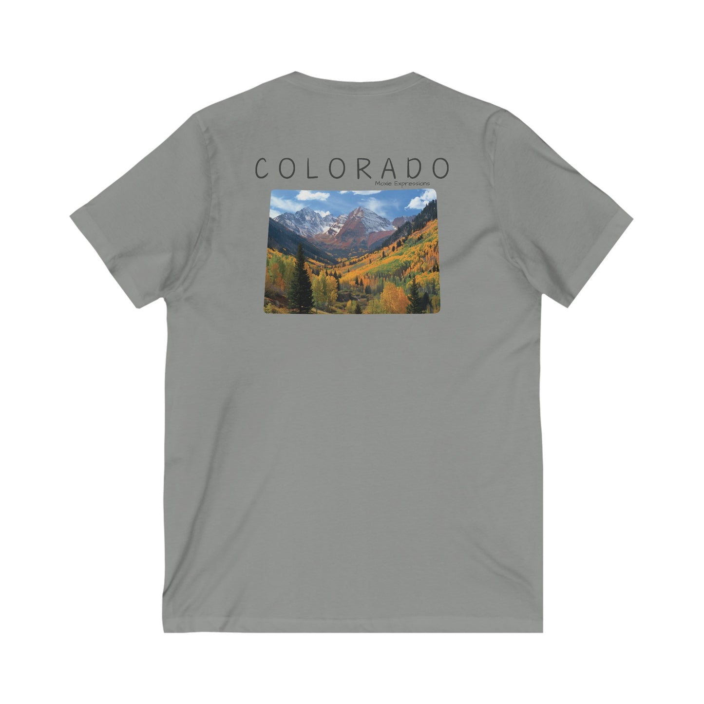 Colorado Alpine Vista Unisex Jersey Short Sleeve V-Neck Tee