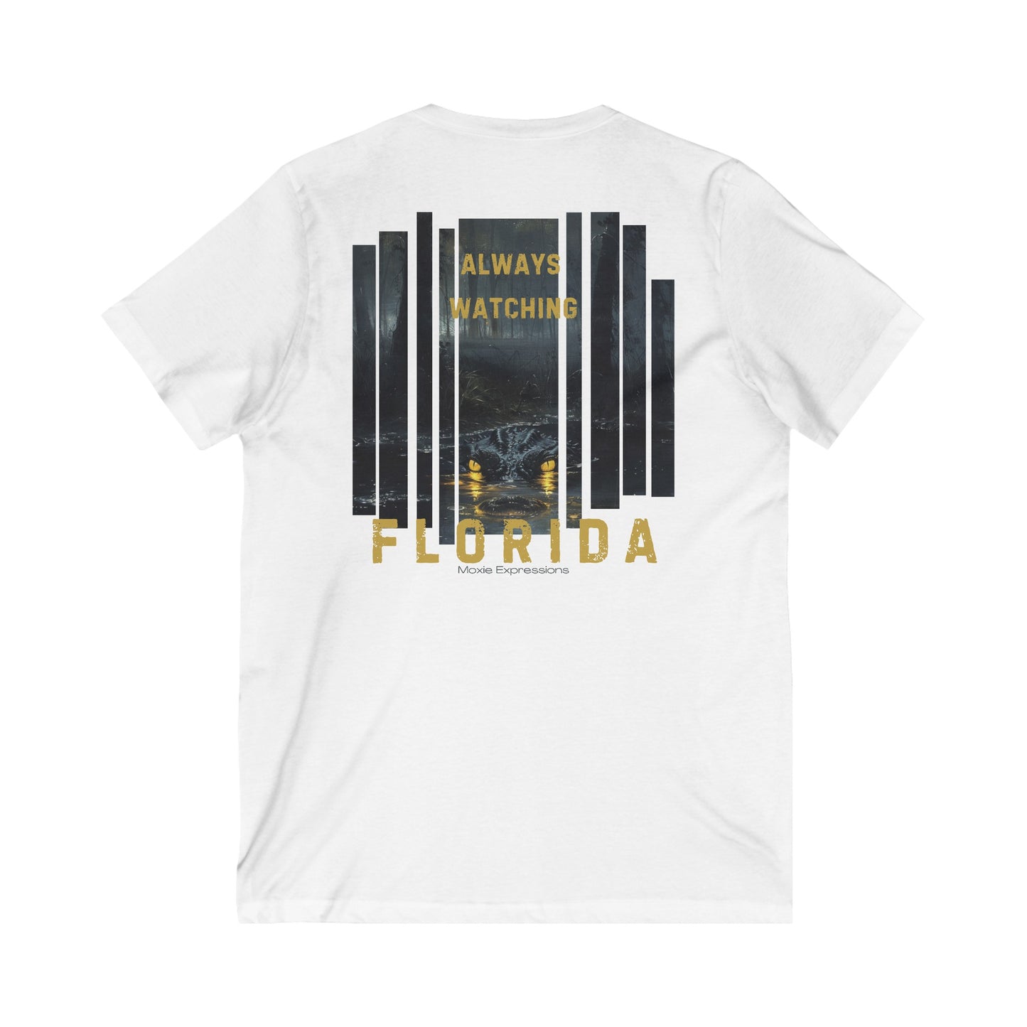 Florida Always Watching Unisex Jersey Short Sleeve V-Neck Tee