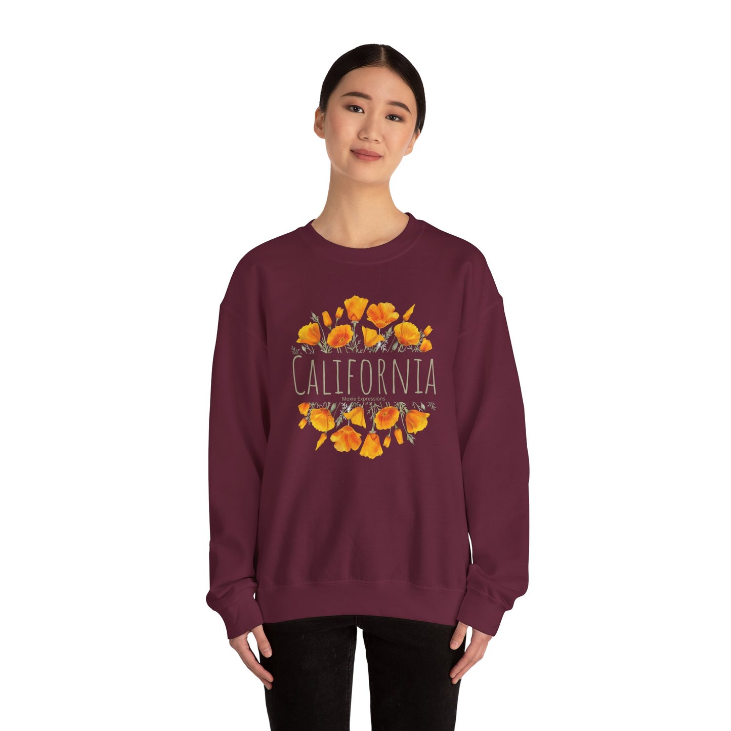 Golden Bloom Unisex Crewneck Sweatshirt
