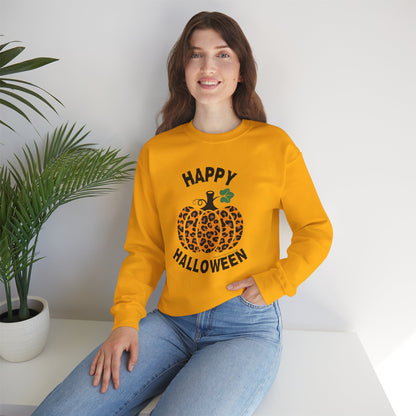 Cheetah Chic Pumpkin Patch Unisex Crewneck Sweatshirt