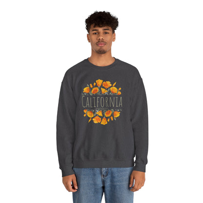 Golden Bloom Unisex Crewneck Sweatshirt