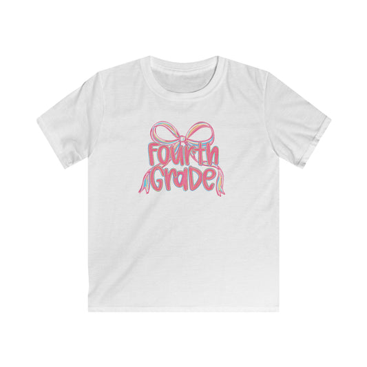 4th Grade Bow - Gildan Softstyle Kids Tee