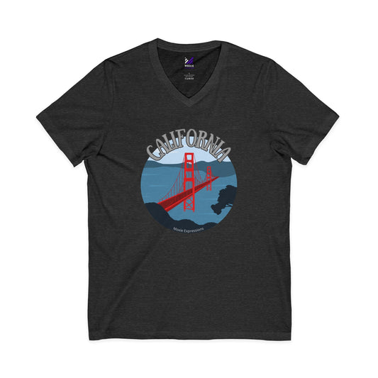 Bridges of Glory Unisex Jersey Short Sleeve V-Neck Tee