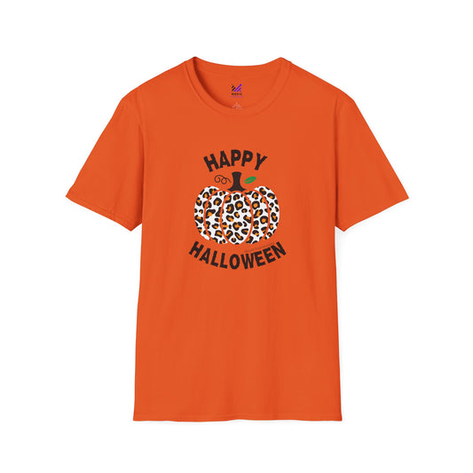 Cheetah Chic Pumpkin Patch Unisex Softstyle Crewneck T-Shirt