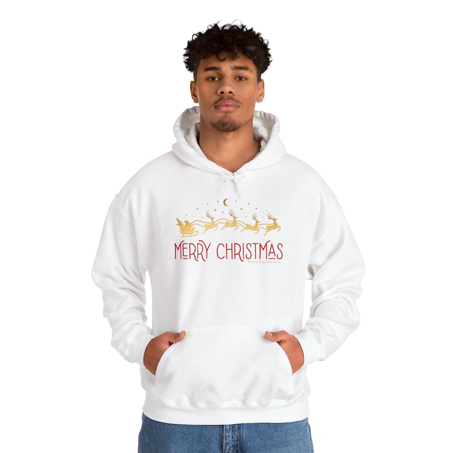 Santa's Sleigh Unisex Heavy Blend™ Hooded Sweatshirt