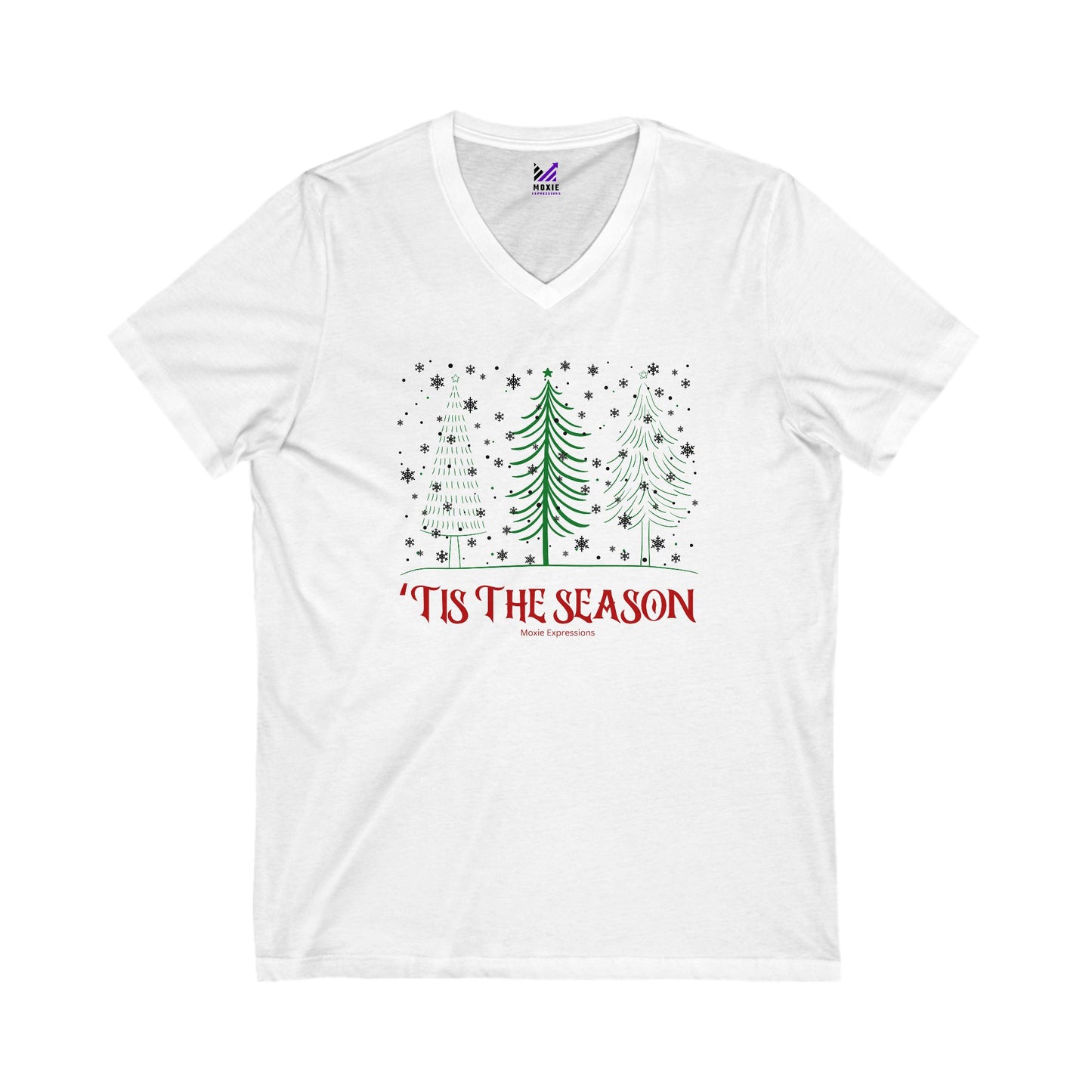 Winter Wonderland Unisex Jersey Short Sleeve V-Neck Tee