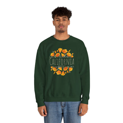 Golden Bloom Unisex Crewneck Sweatshirt
