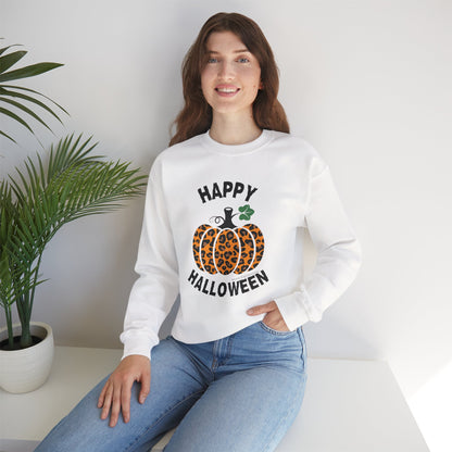 Cheetah Chic Pumpkin Patch Unisex Crewneck Sweatshirt