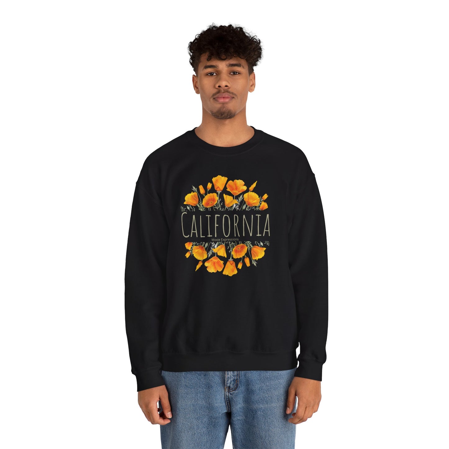 Golden Bloom Unisex Crewneck Sweatshirt
