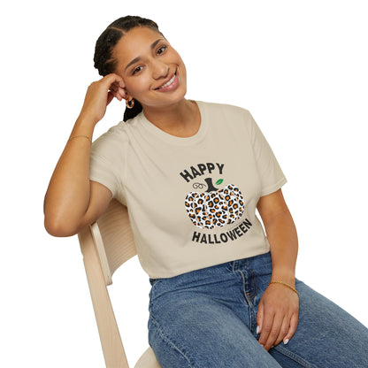 Cheetah Chic Pumpkin Patch Unisex Softstyle Crewneck T-Shirt