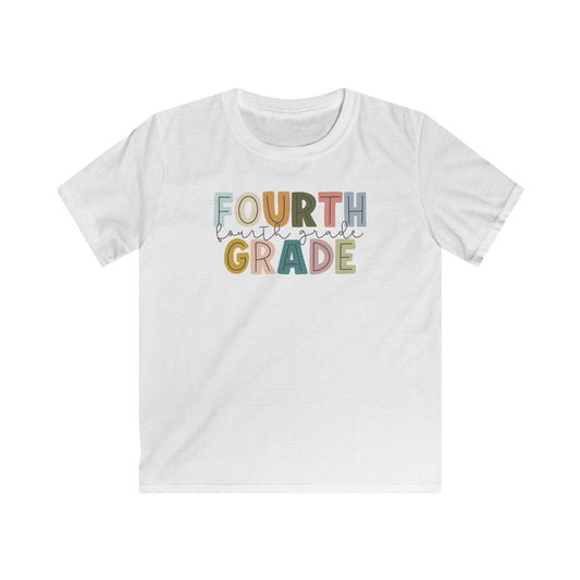 4th Grade Colorful - Gildan Softstyle Kids Tee