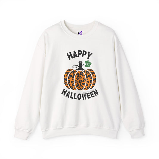 Cheetah Chic Pumpkin Patch Unisex Crewneck Sweatshirt