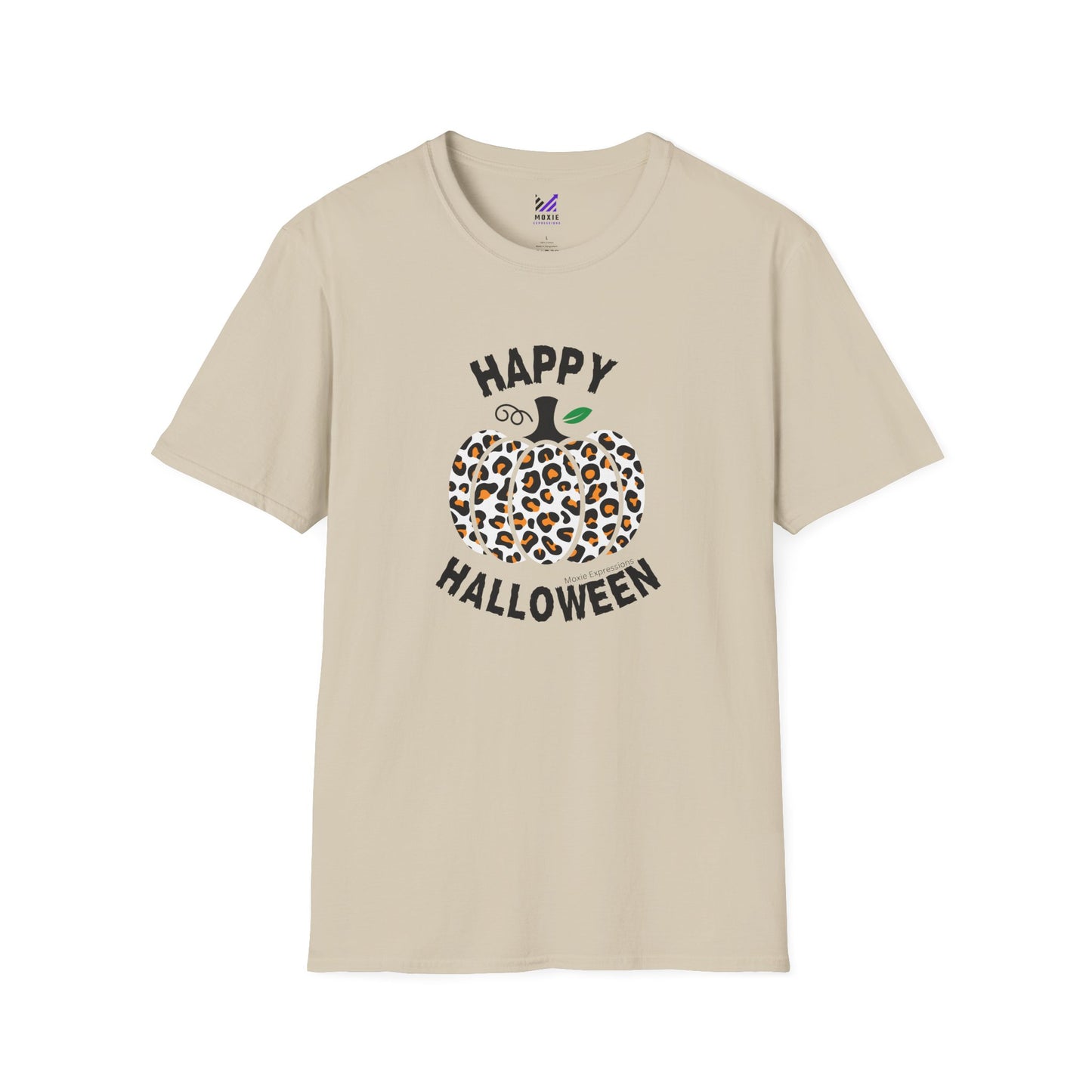 Cheetah Chic Pumpkin Patch Unisex Softstyle Crewneck T-Shirt