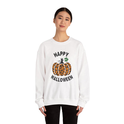 Cheetah Chic Pumpkin Patch Unisex Crewneck Sweatshirt