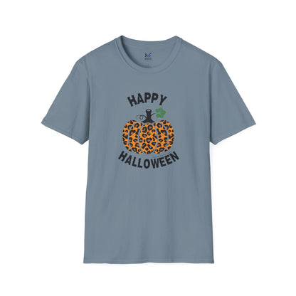 Cheetah Chic Pumpkin Patch Unisex Softstyle Crewneck T-Shirt