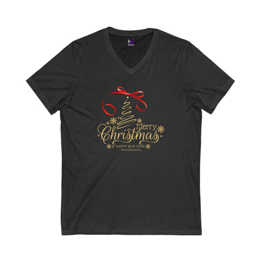 Christmas Cheer Unisex Jersey Short Sleeve V-Neck Tee