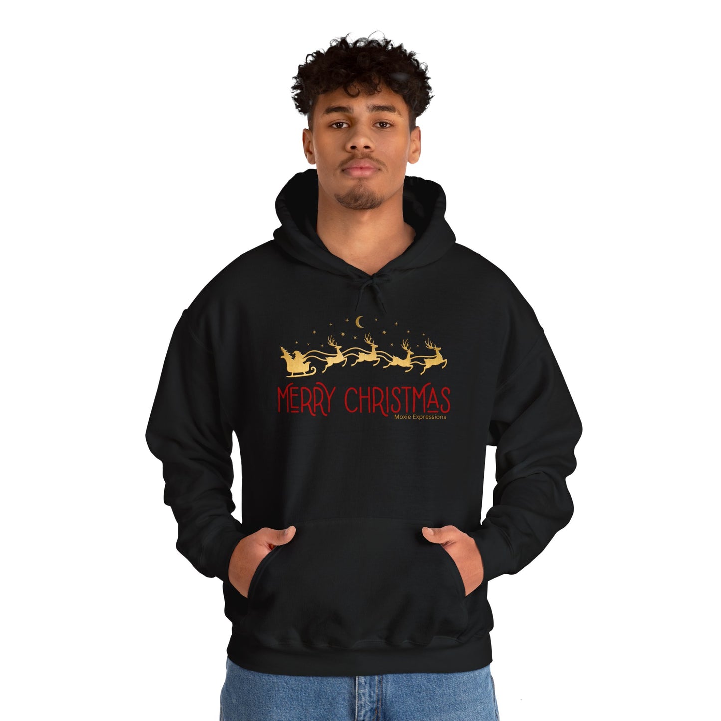 Santa's Sleigh Unisex Heavy Blend™ Hooded Sweatshirt