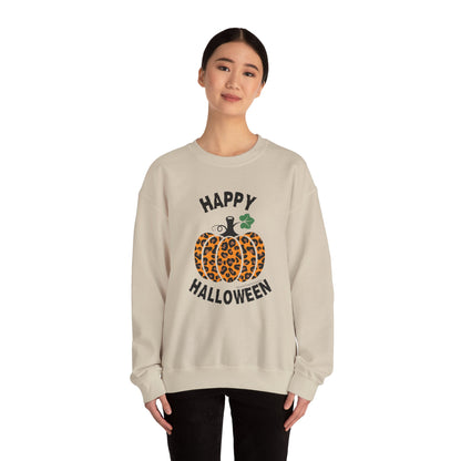 Cheetah Chic Pumpkin Patch Unisex Crewneck Sweatshirt