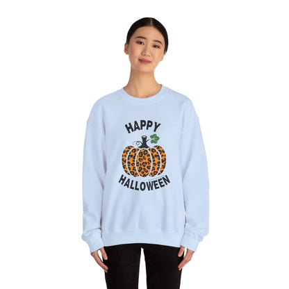 Cheetah Chic Pumpkin Patch Unisex Crewneck Sweatshirt