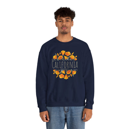 Golden Bloom Unisex Crewneck Sweatshirt