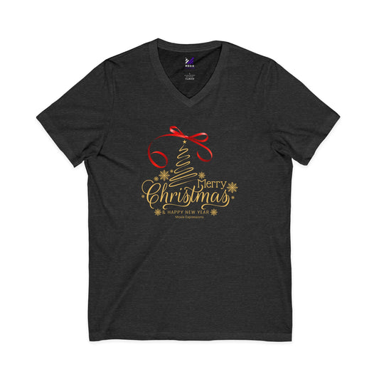 Christmas Cheer Unisex Jersey Short Sleeve V-Neck Tee