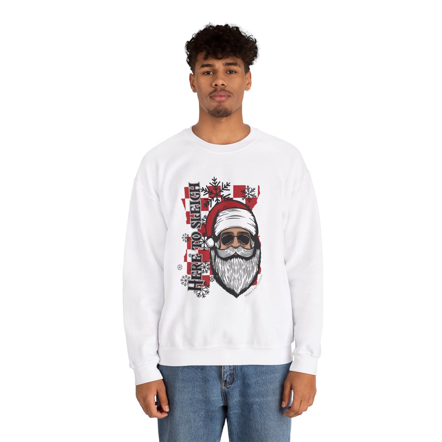 Sleigh Santa Claus Unisex Heavy Blend™ Crewneck Sweatshirt