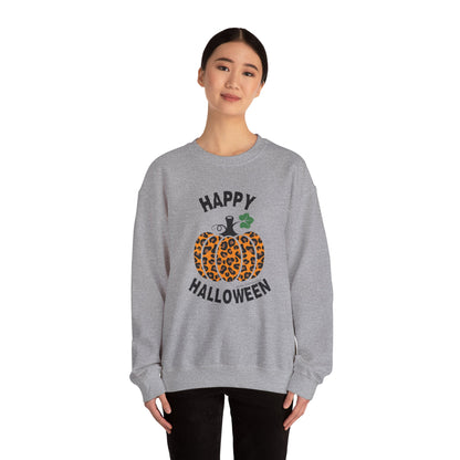 Cheetah Chic Pumpkin Patch Unisex Crewneck Sweatshirt