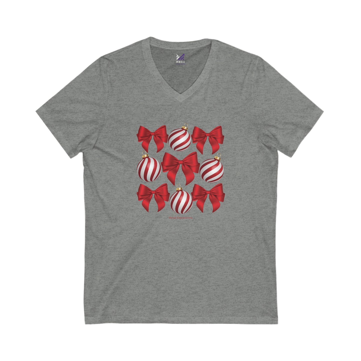 Holiday Elegance Unisex Jersey Short Sleeve V-Neck Tee