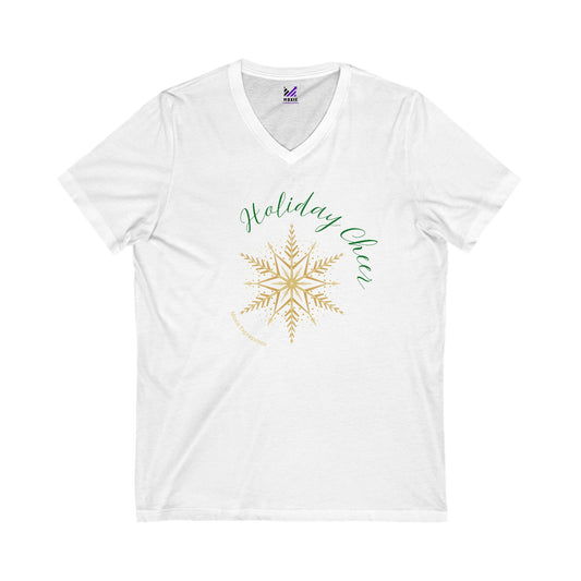 Festive Joy Unisex Jersey Short Sleeve V-Neck Tee