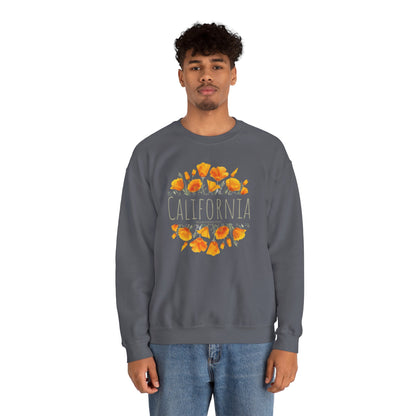 Golden Bloom Unisex Crewneck Sweatshirt